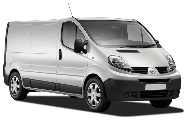 Vue latérale du fourgon NISSAN PRIMASTAR - 2000 – modèle utilitaire aménageable